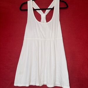 Cacique White Textured Sleeveless Top